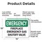 Signmission Fireplace Gas Shutoff Valve Emergency Sign, Aluminum, 14in W x 10in L, 2PK OS-2PACK-EM-A-1014-L-10365 - alternate 8
